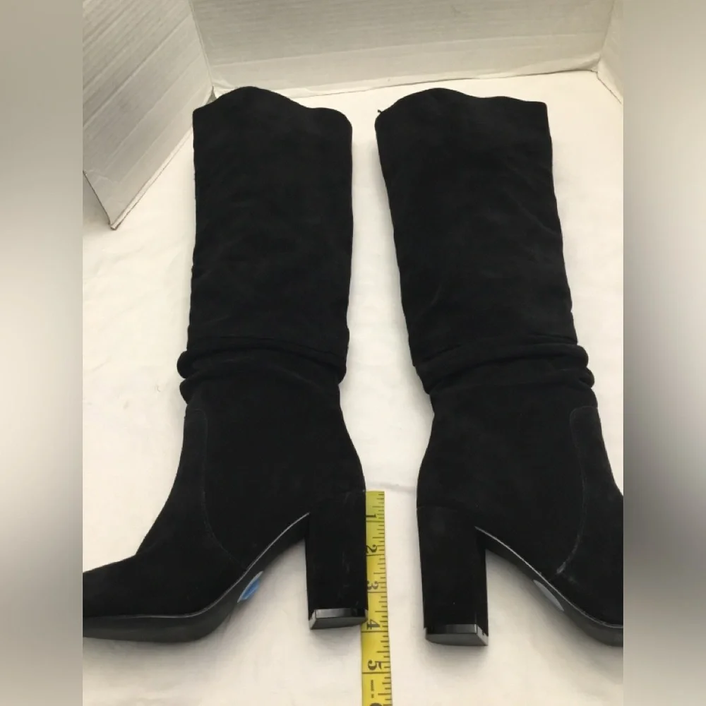 Steve Madden Elegant Black Over the Knee Boots with Sturdy Block Heel